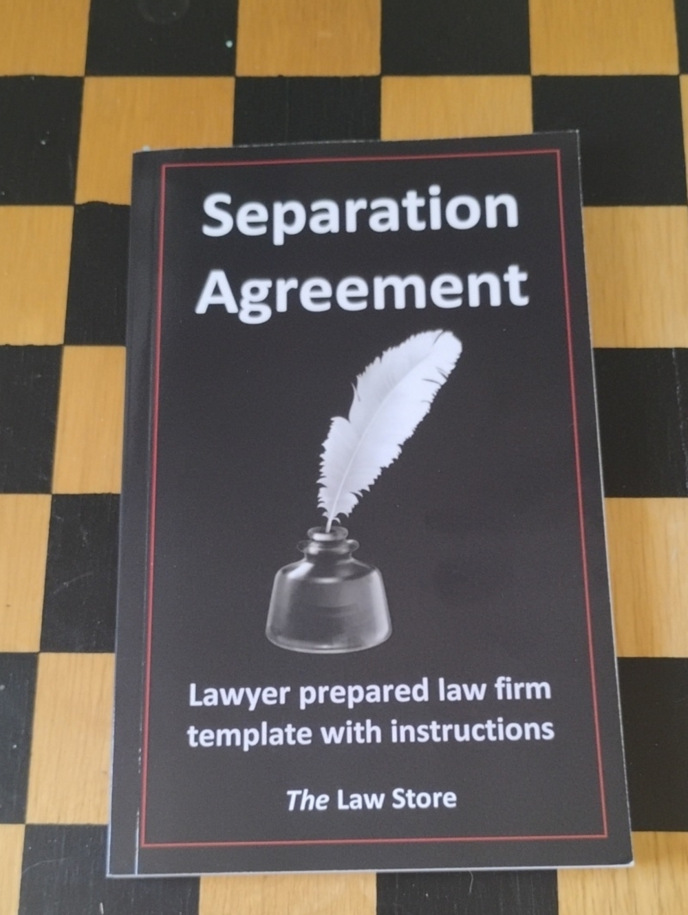 Separation Agreement Booklet in Black and White